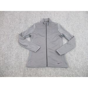 Nike Golf Sweater Womens Adult Medium‎ Gray Logo Lightweight Full Zip